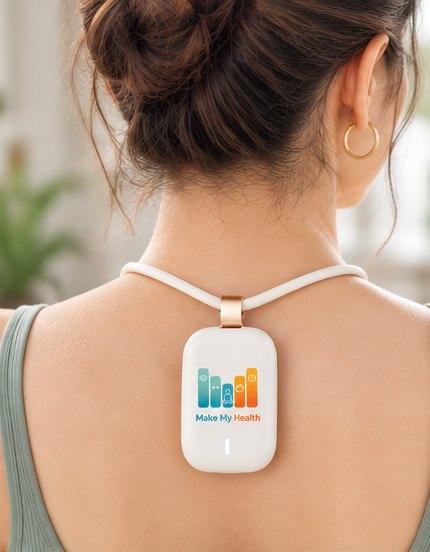 Make My Health sensor resting on the upper back