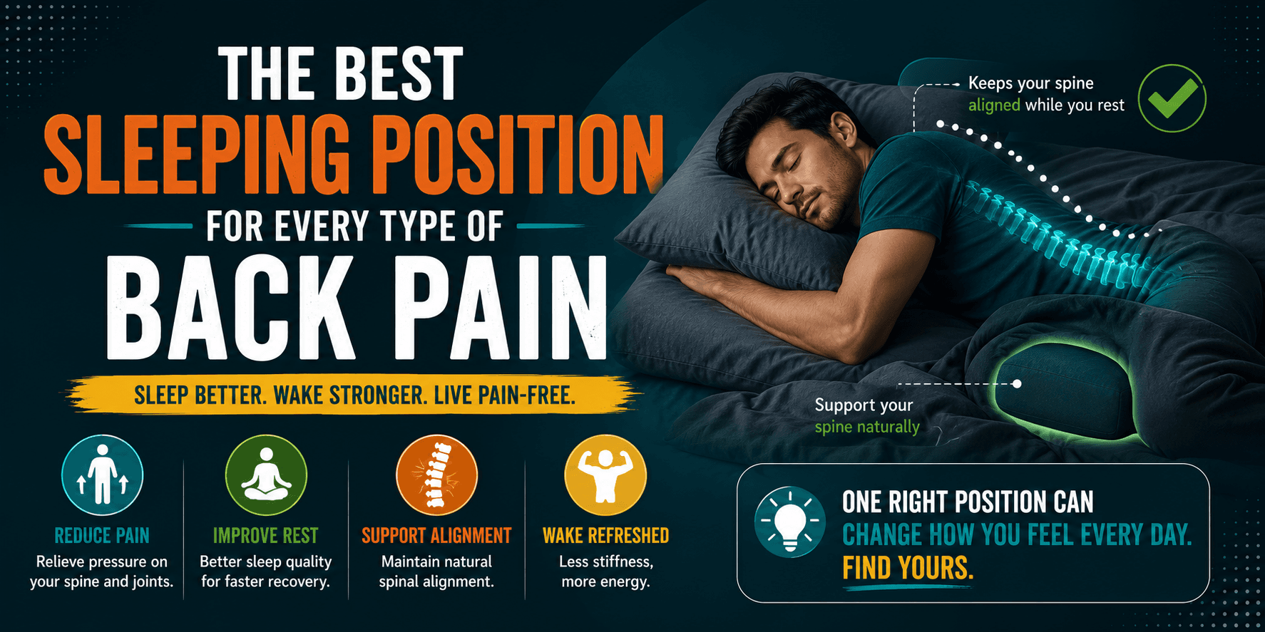 The Best Sleeping Position for Every Type of Back Pain